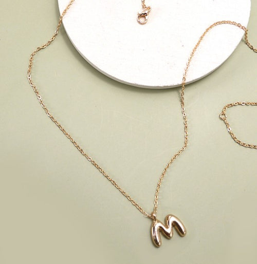 Bubble Initial Necklace