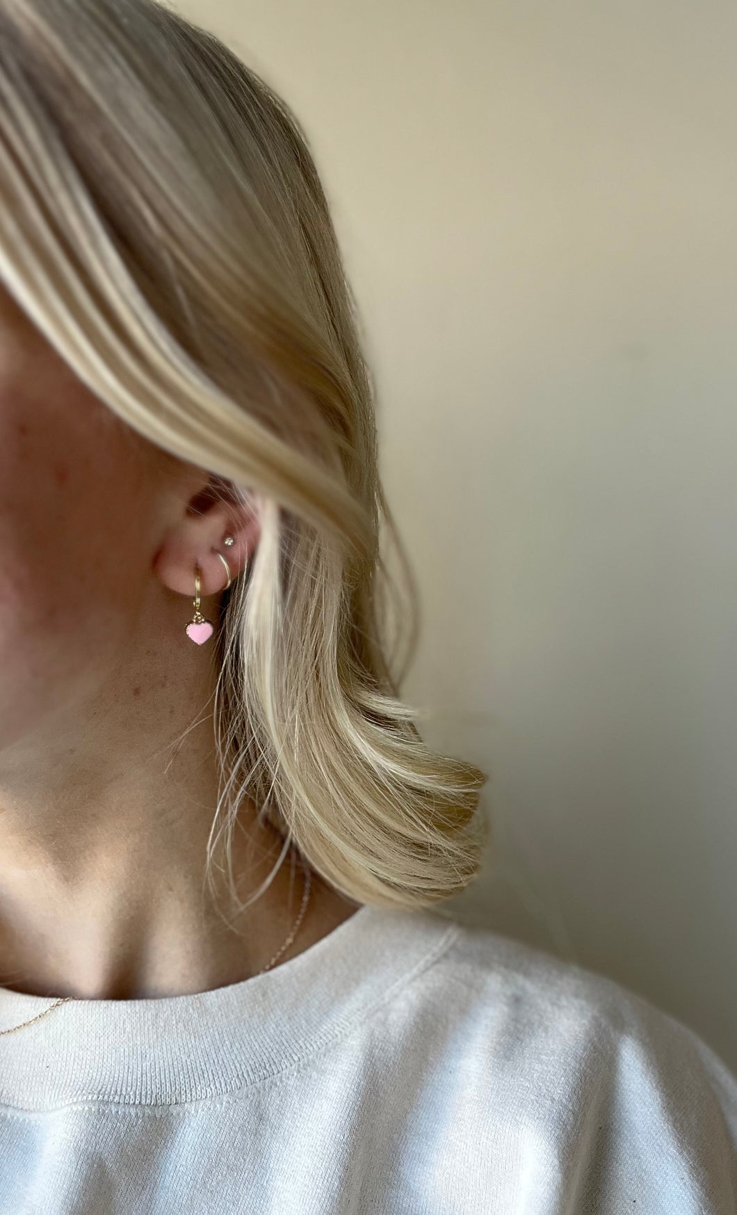 mini sweetheart earrings
