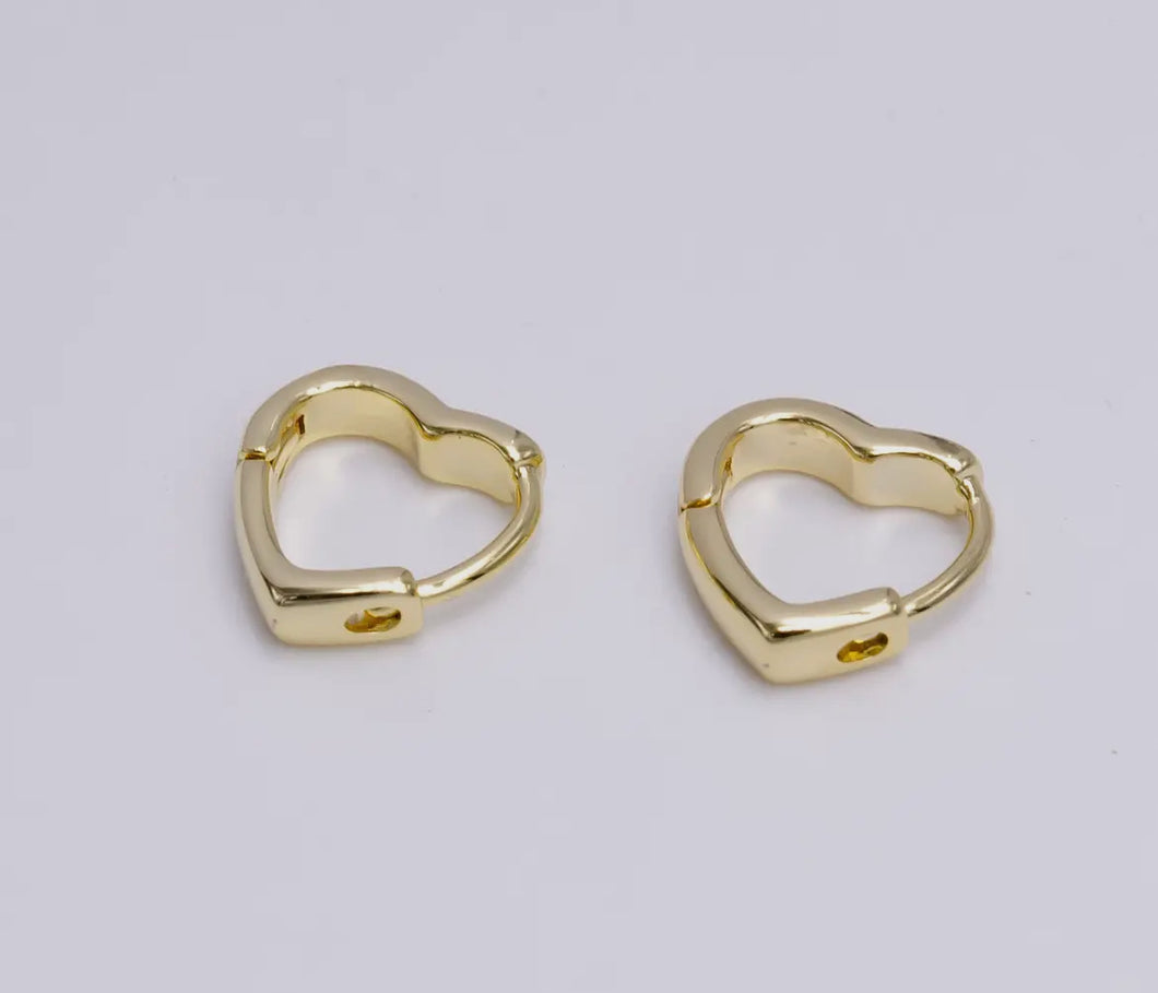 Gold Filled Mini Heart Hoops