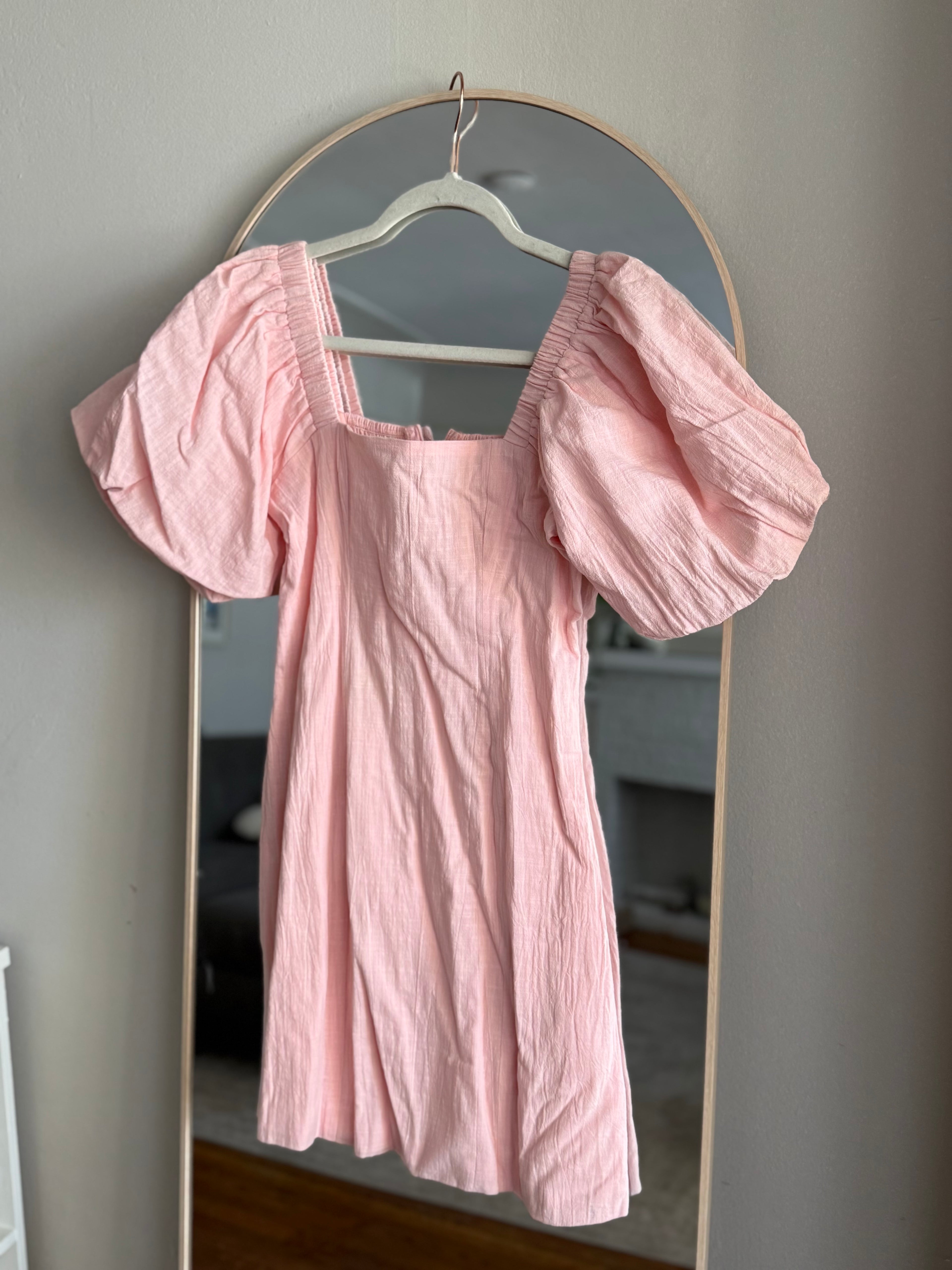 Puff Sleeve Mini Dress