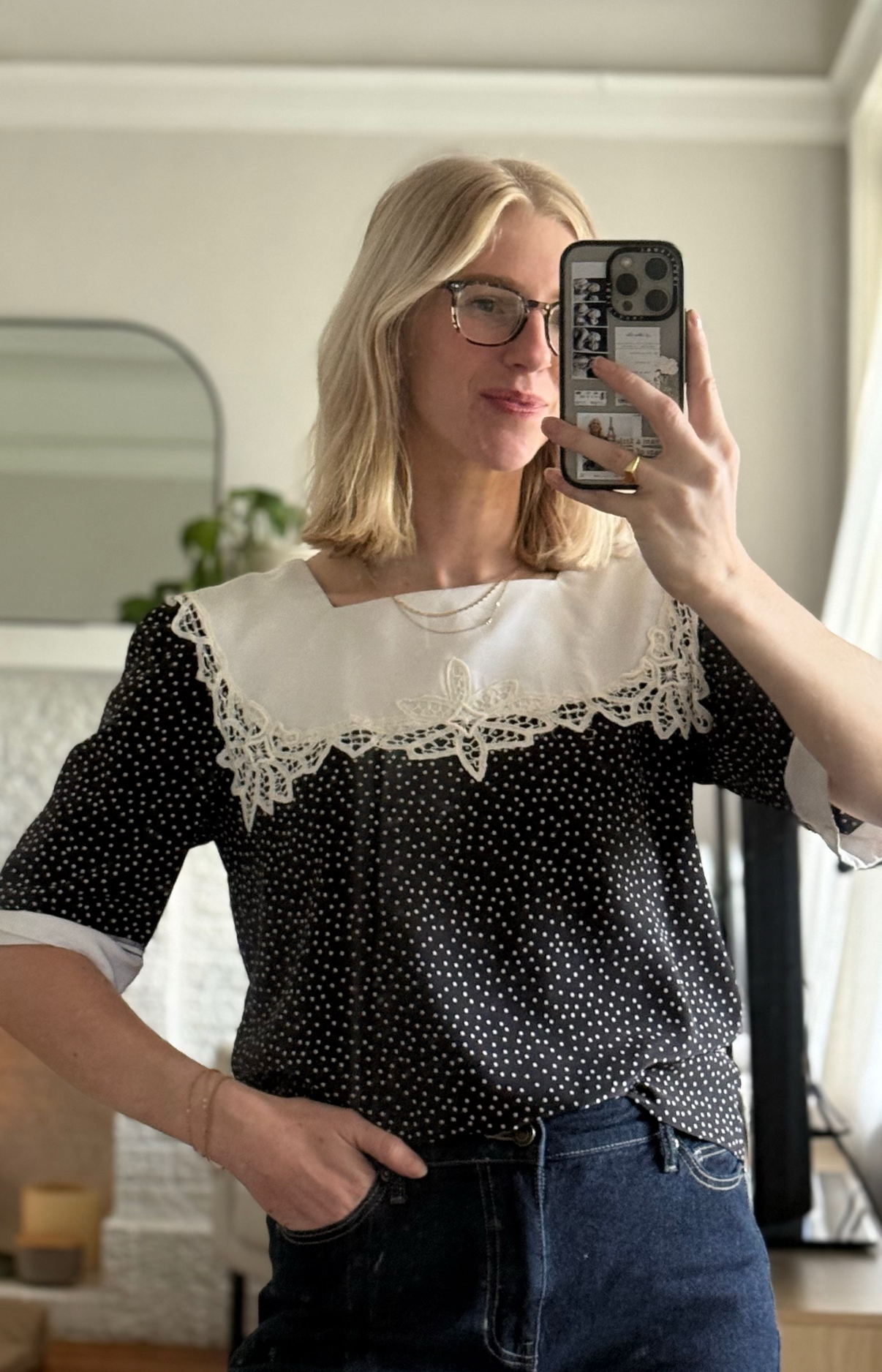 Vintage Polka Dot Top