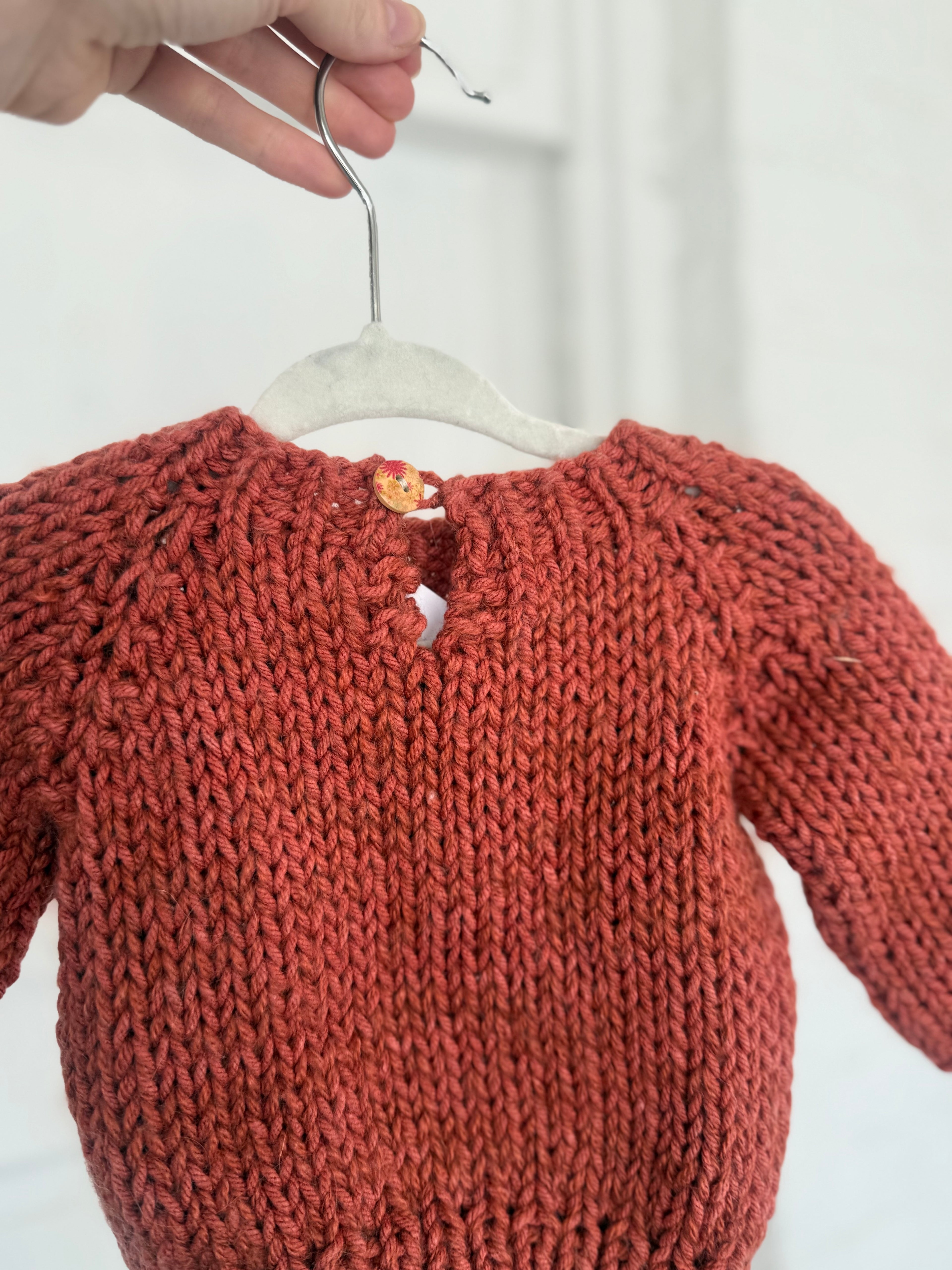 Dusty Red Baby Pullover