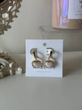 Pearl Heart Hoops