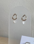 Abstract Pearl Earrings