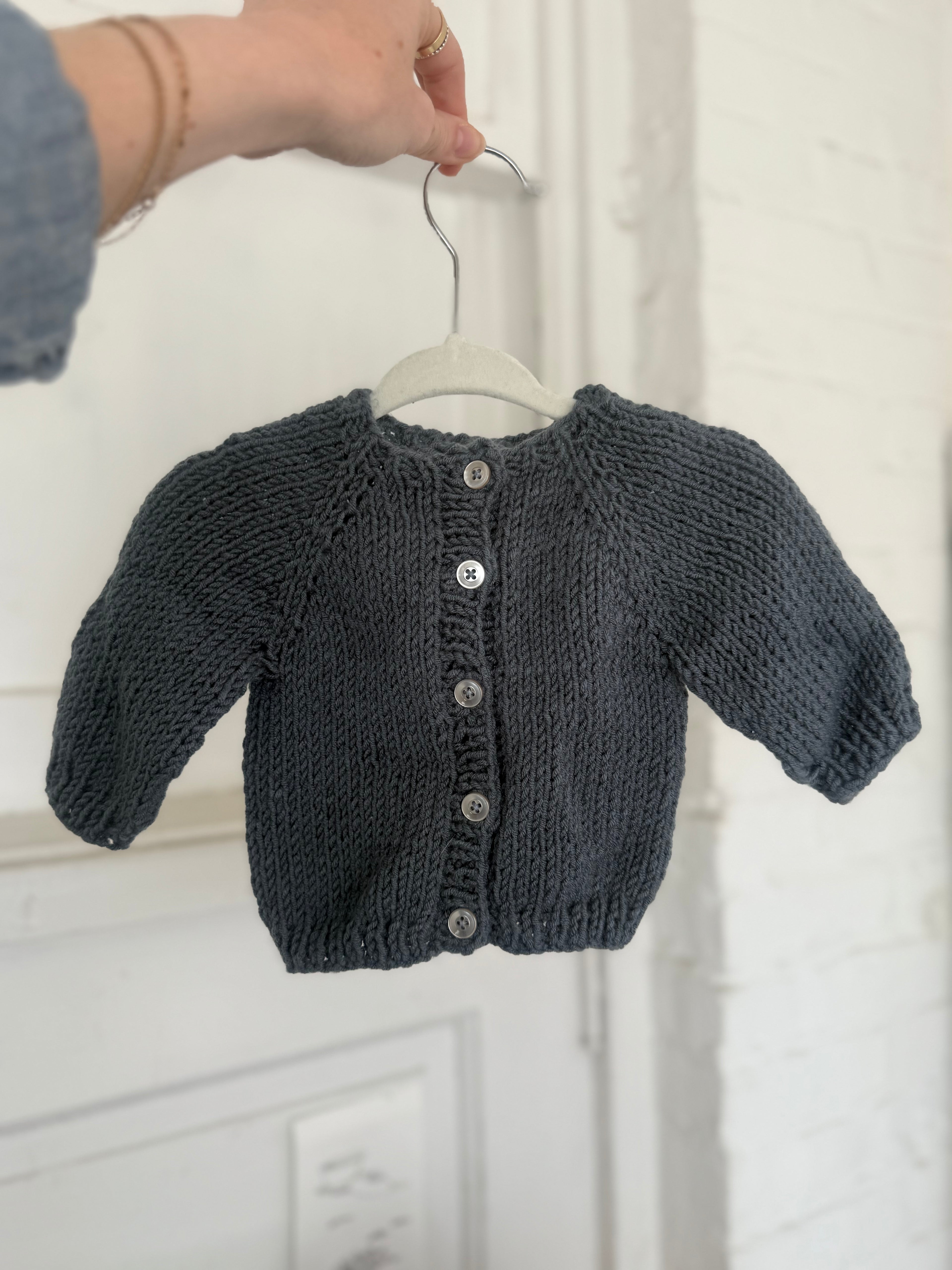 Grey-Blue Baby Cardigan