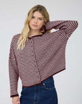 June Cardigan (Burgundy)