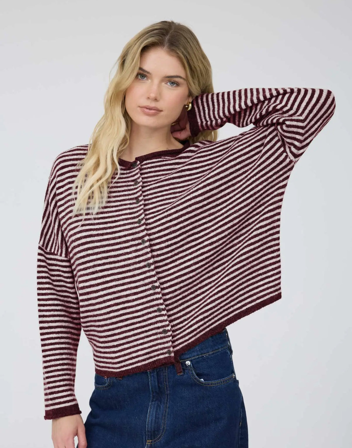 June Cardigan (Burgundy)