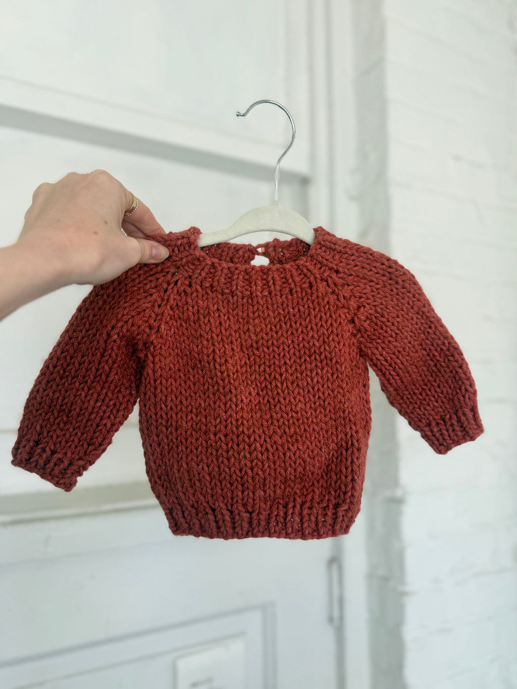 Dusty Red Baby Pullover