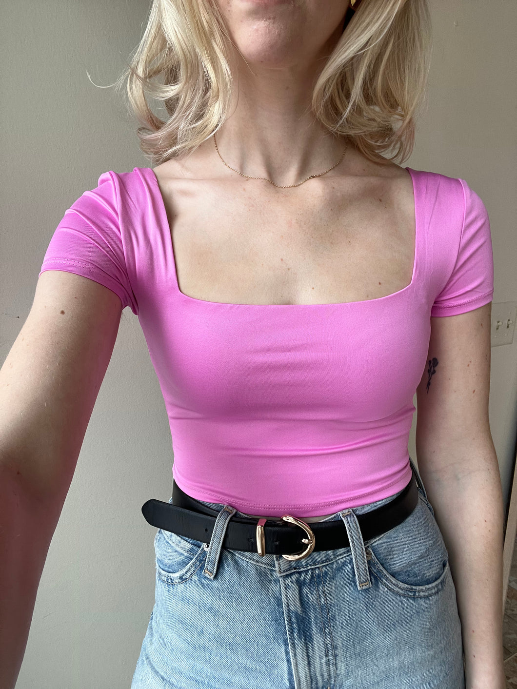 Orchid Square Neck Crop Top