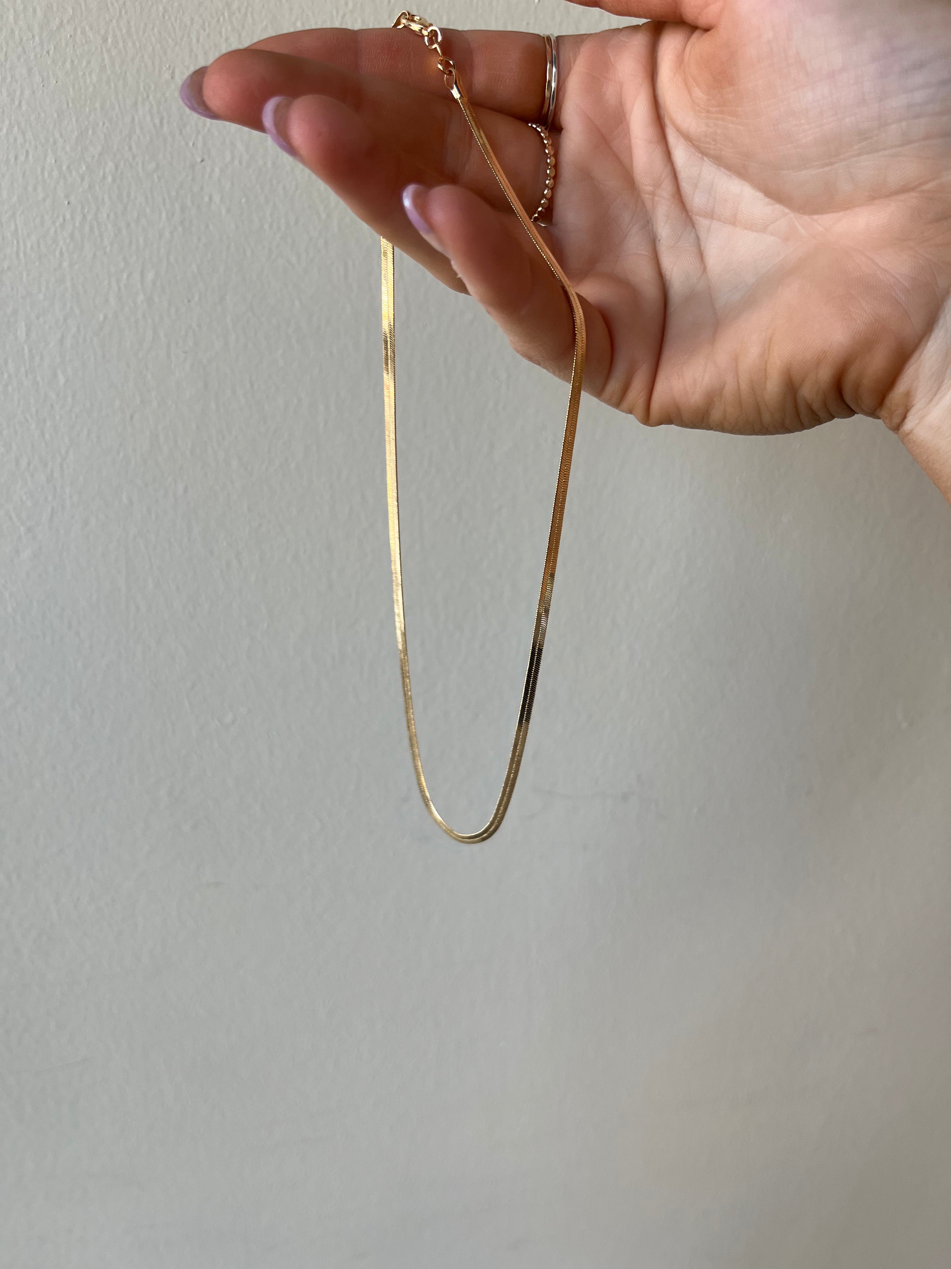 18k gold filled snake chain
