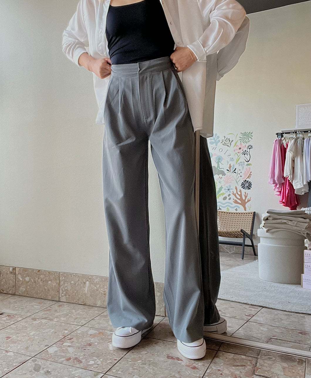 Cool Grey Long Trousers