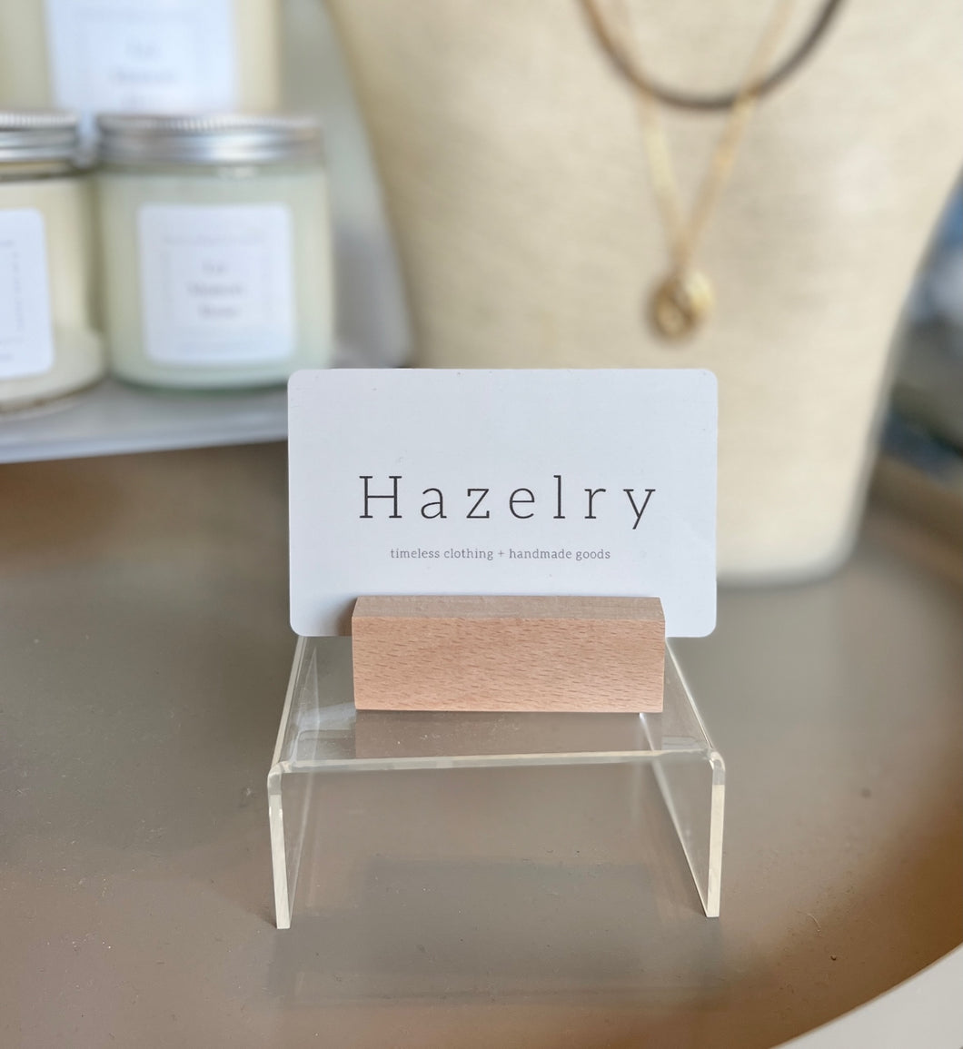 Hazelry Gift Card (online use only)