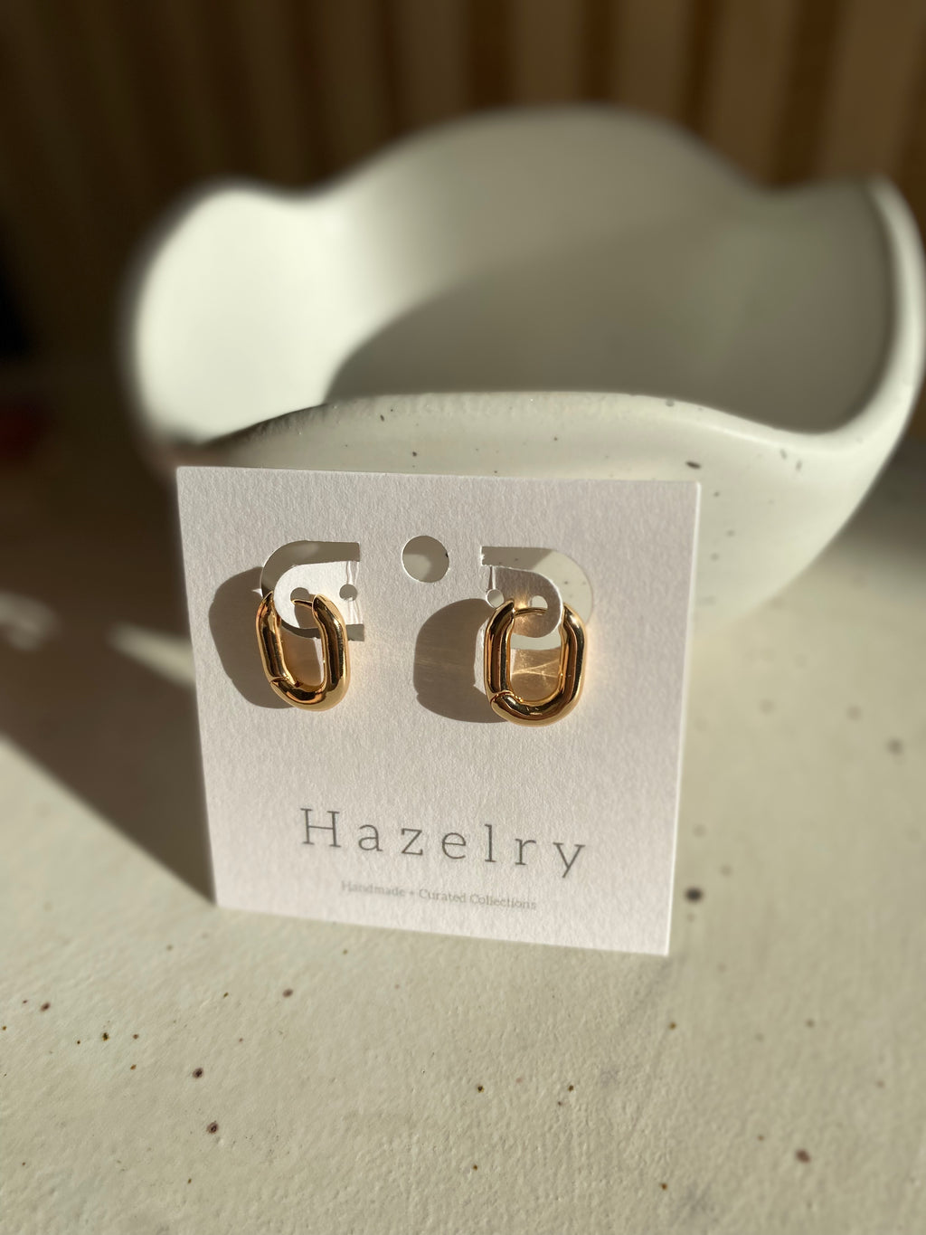 14k Oval Hoops