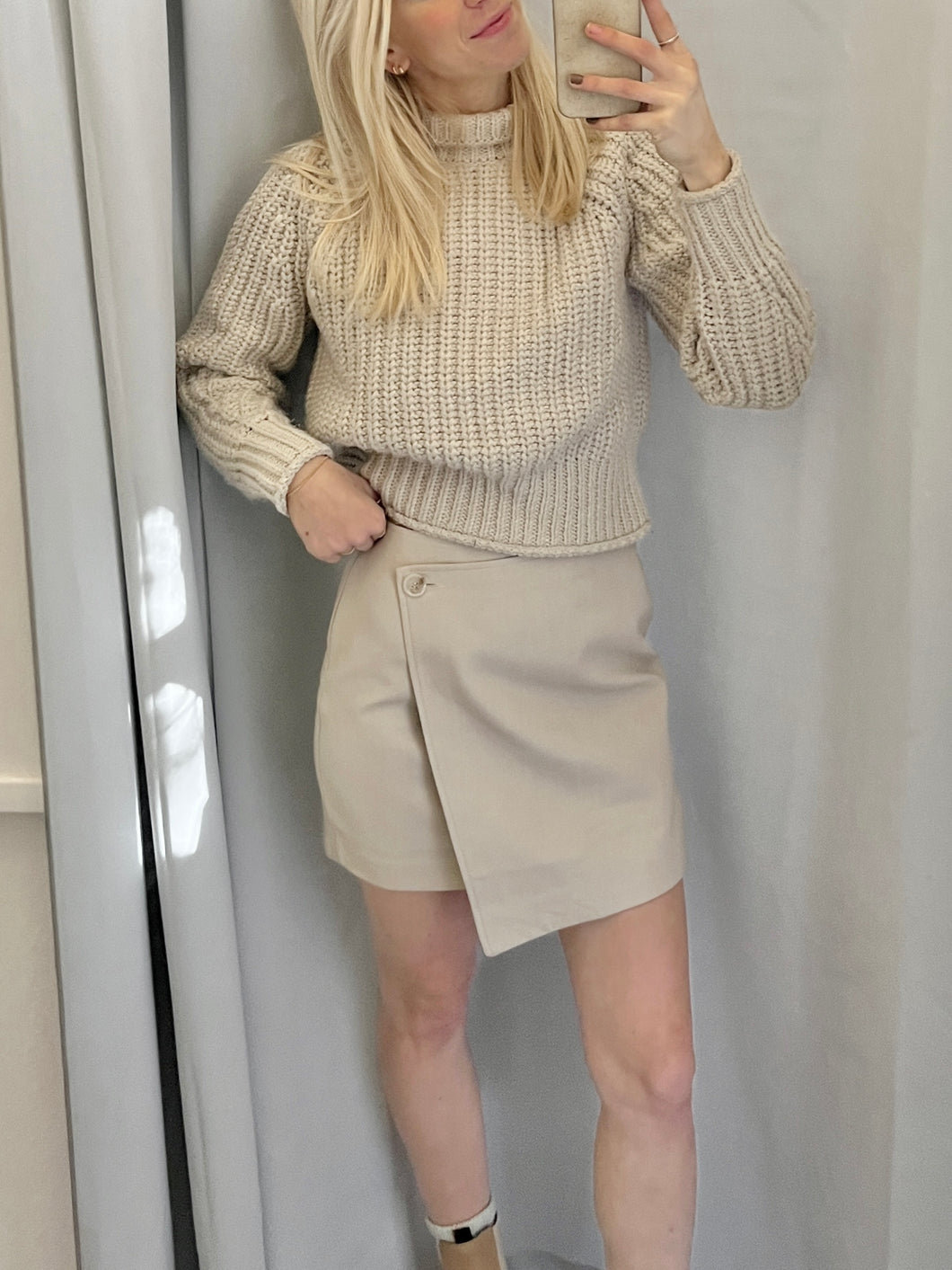 Pleather Wrap Skirt