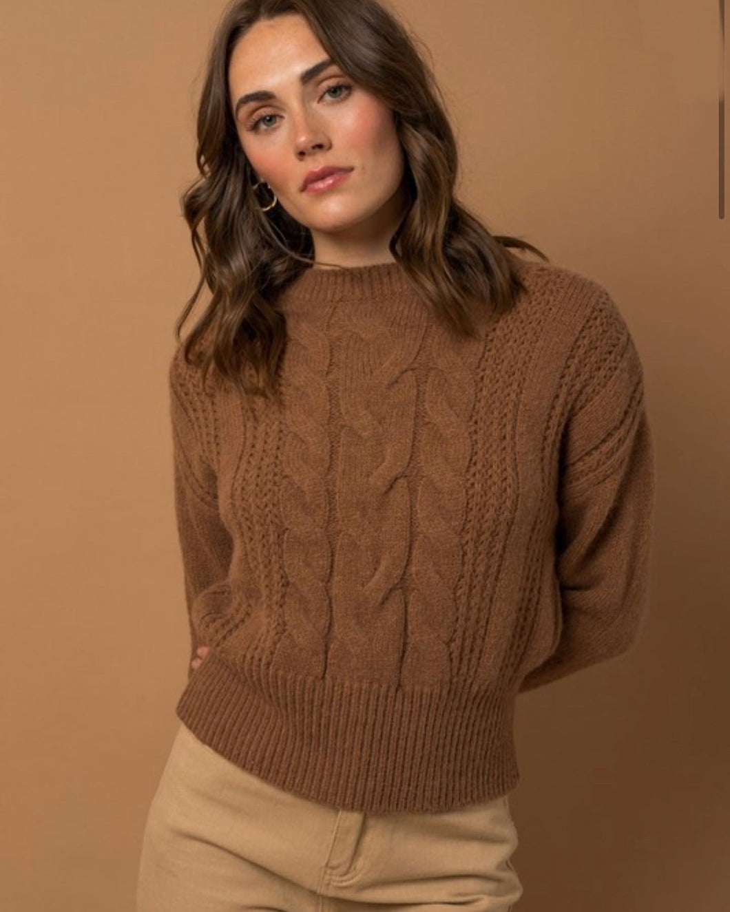 Caramel Cable Sweater